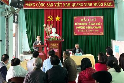 Hơn 3 nghìn cử tri phường Nghĩa Chánh đi bầu cử Tổ trưởng tổ dân phố.